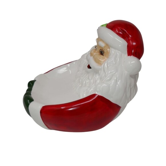 NCE Creative Enterprises 1993 It's Alive Santa Claus Ceramic Candy Dish in Box - Picture 4 of 14